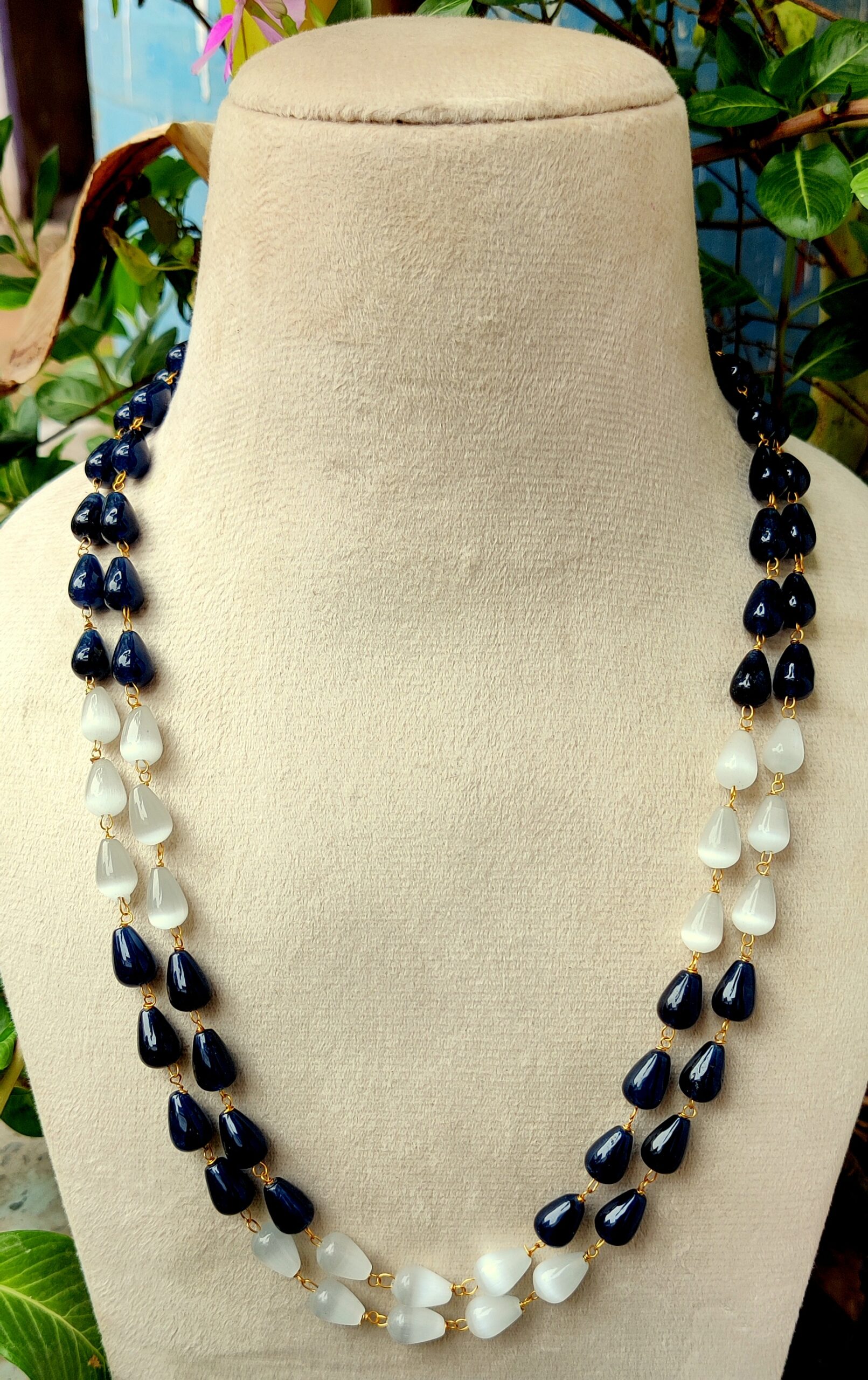jade and monalisa ,wire beading Classic Beads Necklace