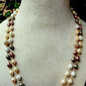 tiwan sheal pearl multi drop Beads Necklace