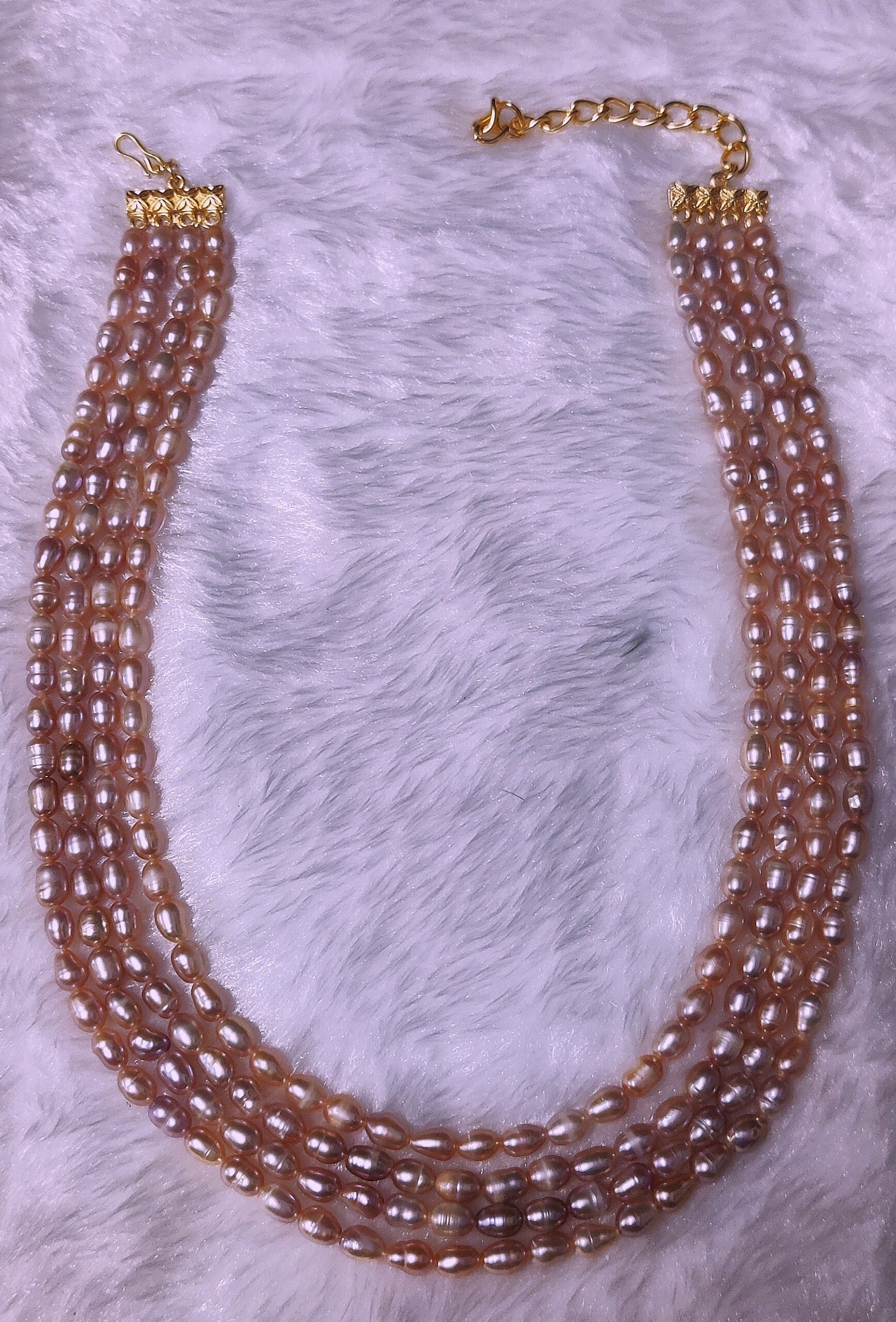 Multi-Strand Fresh water rice Pearl Necklace