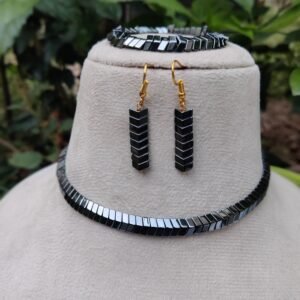 Chevron Elegance Jewelry Set with earing and braclate